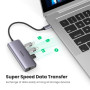 Концентратор Ugreen Type-C to 3хUSB 3.0 + RJ45 1000M Ethernet (60718)