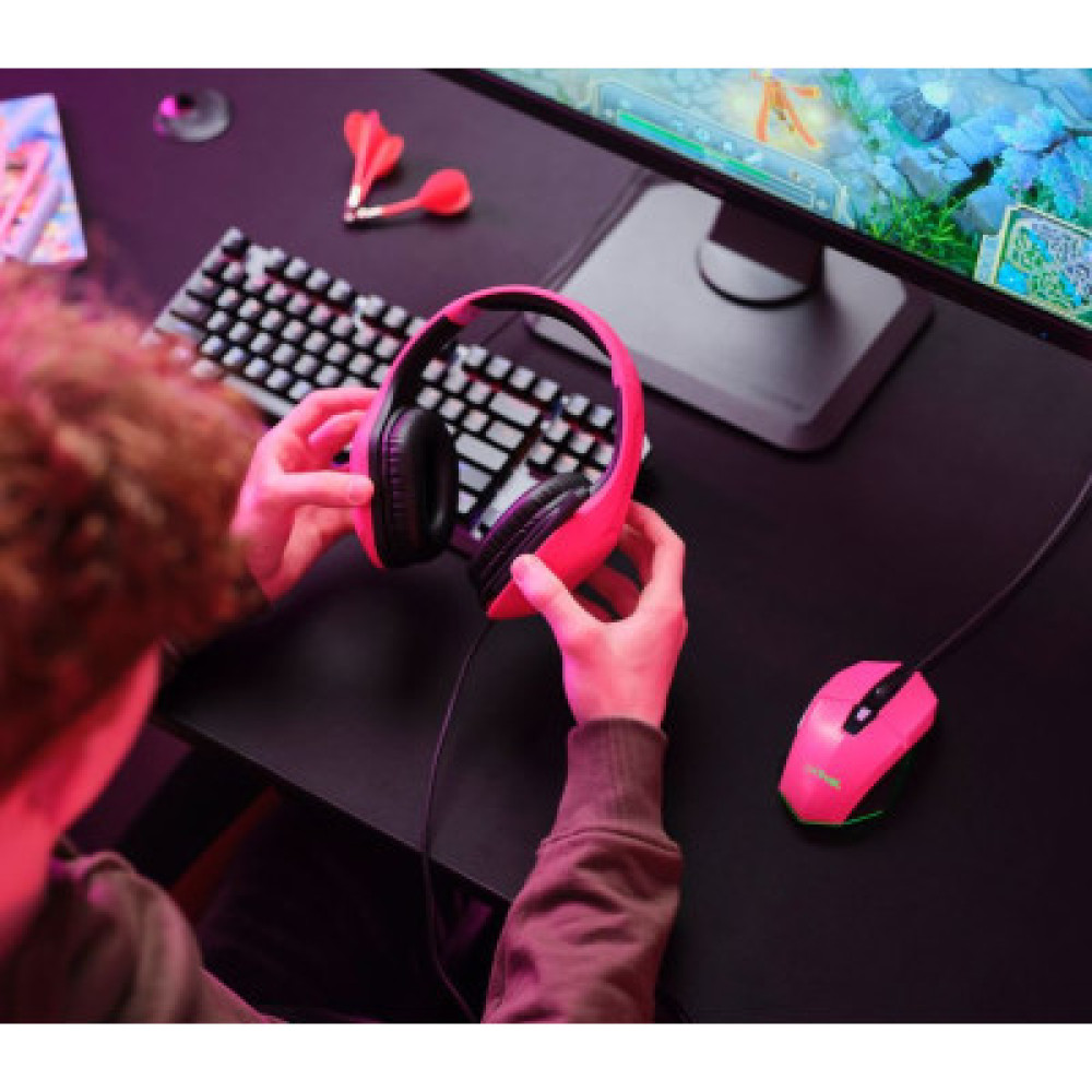 Навушники Trust GXT 415 Zirox 3.5мм Pink (24992)