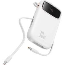 Батарея універсальна Baseus QPow2 20000mAh 30W, with 2*Type-C Cable, White (P10055009213-00)