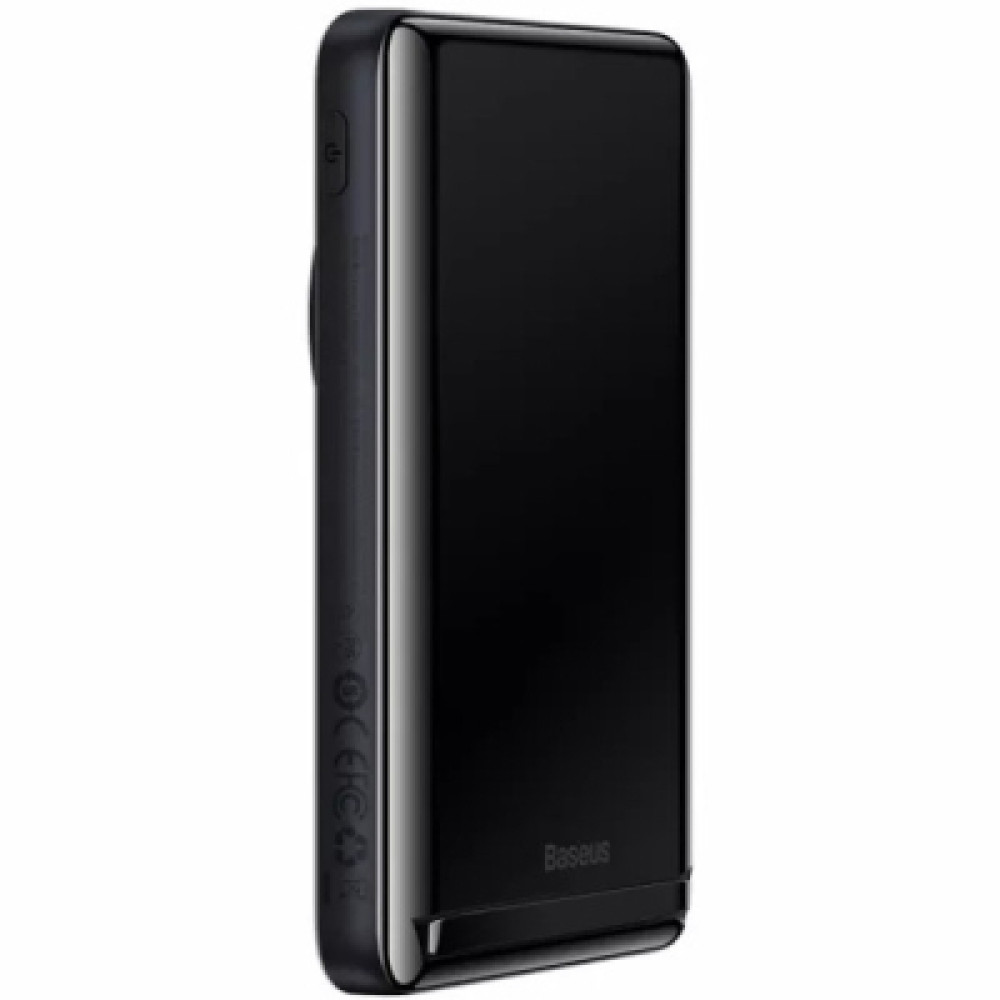 Батарея універсальна Baseus Magnetic Wireless Bracket 10000mAh 20W, PD QC/3.0, Qi + cabel 60W 0.5м, black (PPCX000003)