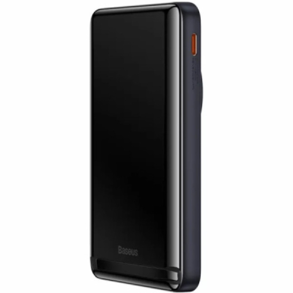 Батарея універсальна Baseus Magnetic Wireless Bracket 10000mAh 20W, PD QC/3.0, Qi + cabel 60W 0.5м, black (PPCX000003)