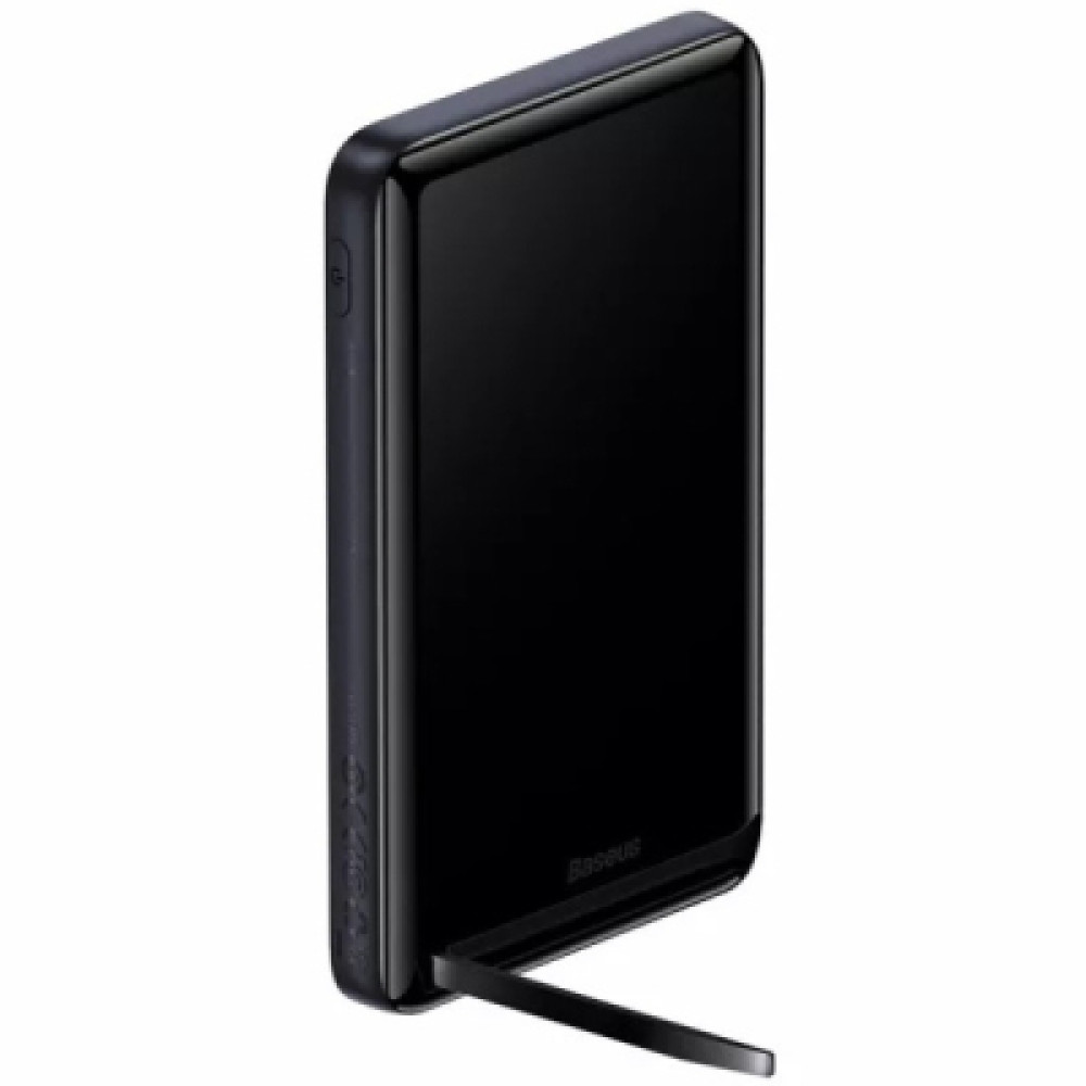 Батарея універсальна Baseus Magnetic Wireless Bracket 10000mAh 20W, PD QC/3.0, Qi + cabel 60W 0.5м, black (PPCX000003)