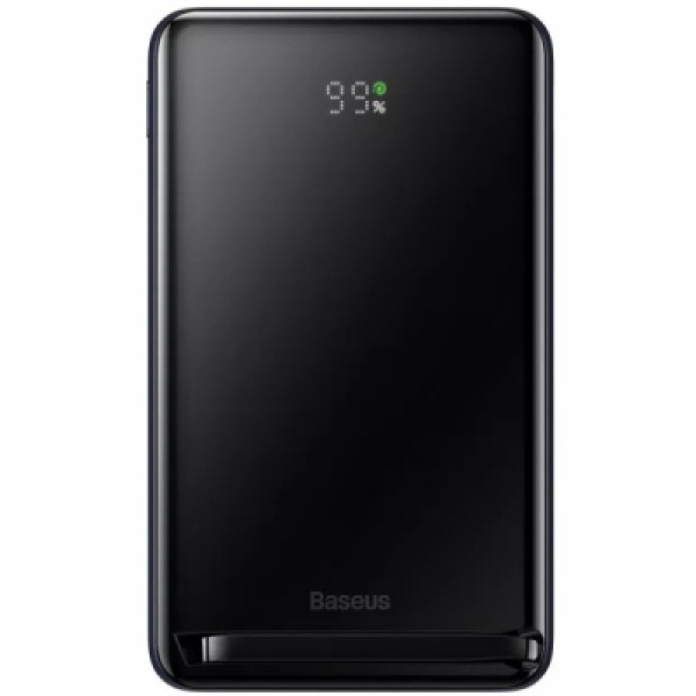 Батарея універсальна Baseus Magnetic Wireless Bracket 10000mAh 20W, PD QC/3.0, Qi + cabel 60W 0.5м, black (PPCX000003)