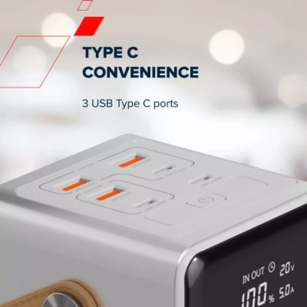 Батарея універсальна Canyon 60000mAh OnPower 610 PD/100W metal White (CNS-CPB610W)