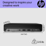 Комп'ютер HP Pro 400 G9 Mini / i3-13100T, 8, 512, WiFi, кл+м, Win11P (884V0EA)