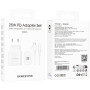 Зарядний пристрій BOROFONE BA82A Platinum USB-C PD25W + cable USB-C to Lightning White (6941991112263)