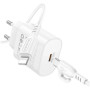 Зарядний пристрій BOROFONE BA82A Platinum USB-C PD25W + cable USB-C to Lightning White (6941991112263)