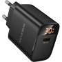 Зарядний пристрій BOROFONE BA97A Ilustre USB-C PD30W digital display Black (6941991120480)