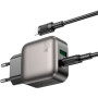Зарядний пристрій BOROFONE BAS54A Absolute 1xUSB-C PD20W + 1xUSB QC3.0 + cable USB-C to Lightning Black (6941991116216)