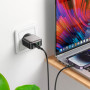 Зарядний пристрій BOROFONE BAS54A Absolute 1xUSB-C PD20W + 1xUSB QC3.0 + cable USB-C to Lightning Black (6941991116216)