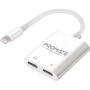 Адаптер Lightning to Lightning 12W + Lightning audio Promate (medialink-i2i)