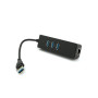Концентратор Voltronic USB 3.0 to 3xUSB + Ethernet black (YT-3H3+1)
