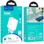Зарядний пристрій HOCO C104A USB-C PD20W + cable USB-C to Lightning white (6931474782908)