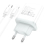 Зарядний пристрій HOCO C104A USB-C PD20W + cable USB-C to Lightning white (6931474782908)