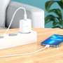 Зарядний пристрій HOCO C104A USB-C PD20W + cable USB-C to Lightning white (6931474782908)