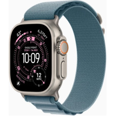 Смарт-годинник Apple Watch Ultra 3 GPS + Cellular 49mm Natural Titanium Case with Light Blue Alpine Loop - Large (MEWP4QP/A)