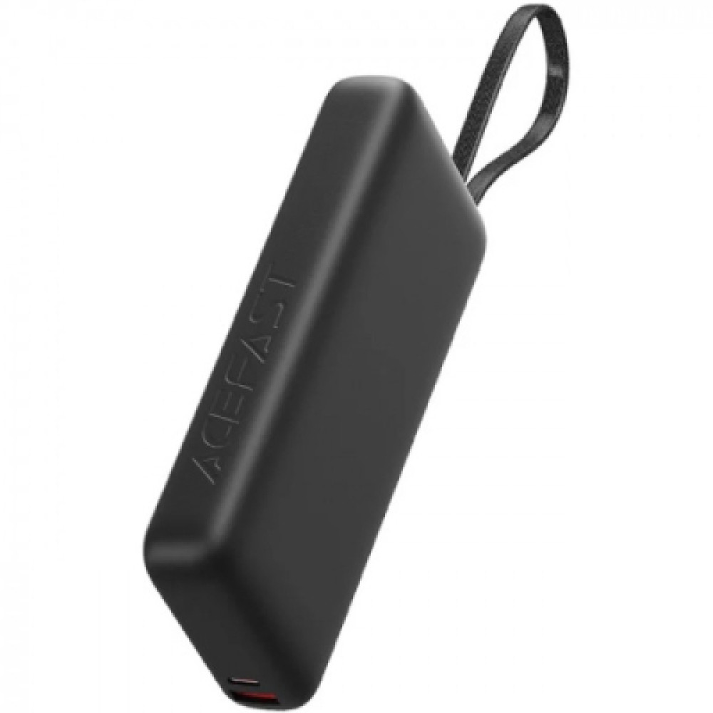 Батарея універсальна Acefast 20000mAh 130W PD, QC/3.0 USB-A+USB-C In/Out,build-in cable M22 Gray (6974316283904)