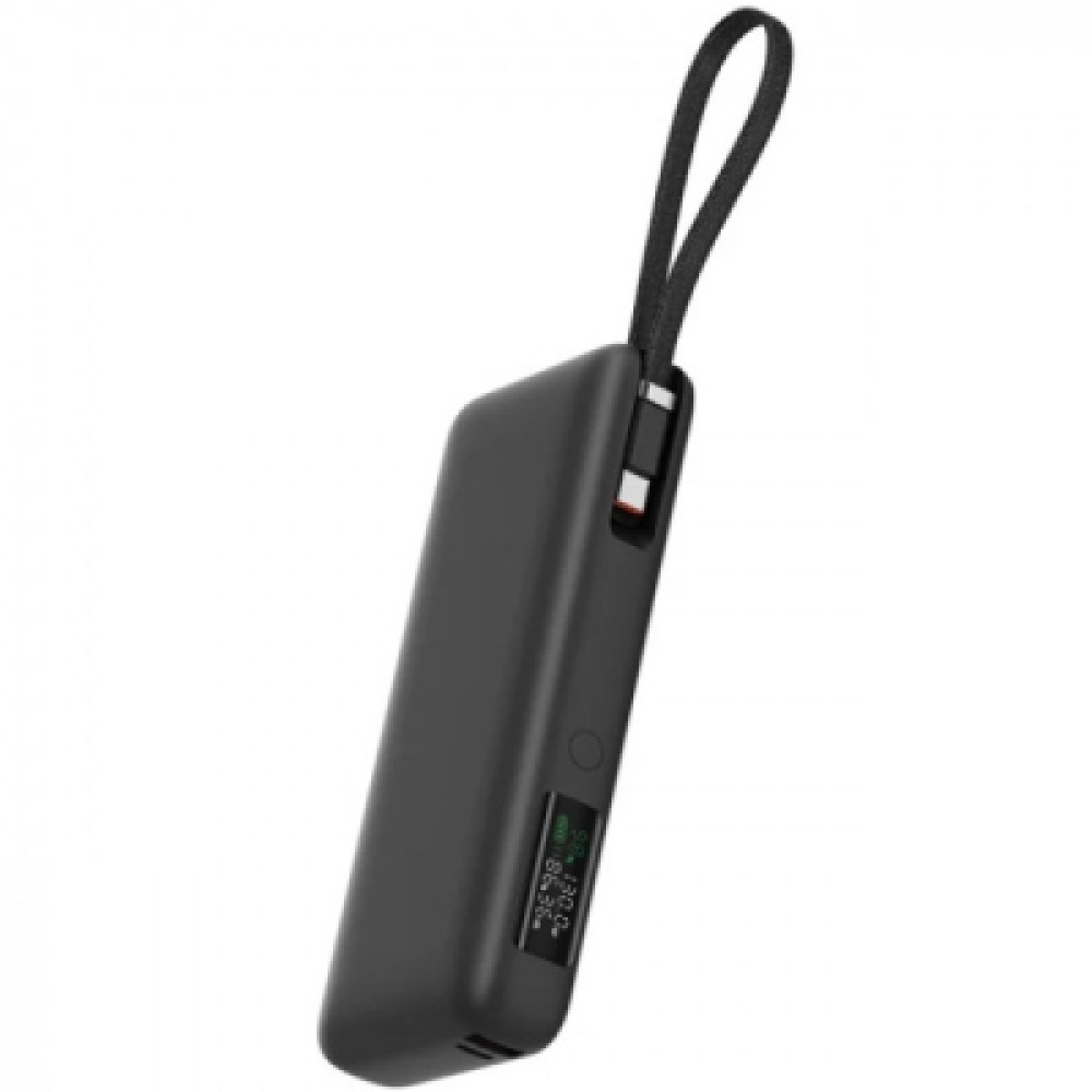 Батарея універсальна Acefast 20000mAh 130W PD, QC/3.0 USB-A+USB-C In/Out,build-in cable M22 Gray (6974316283904)