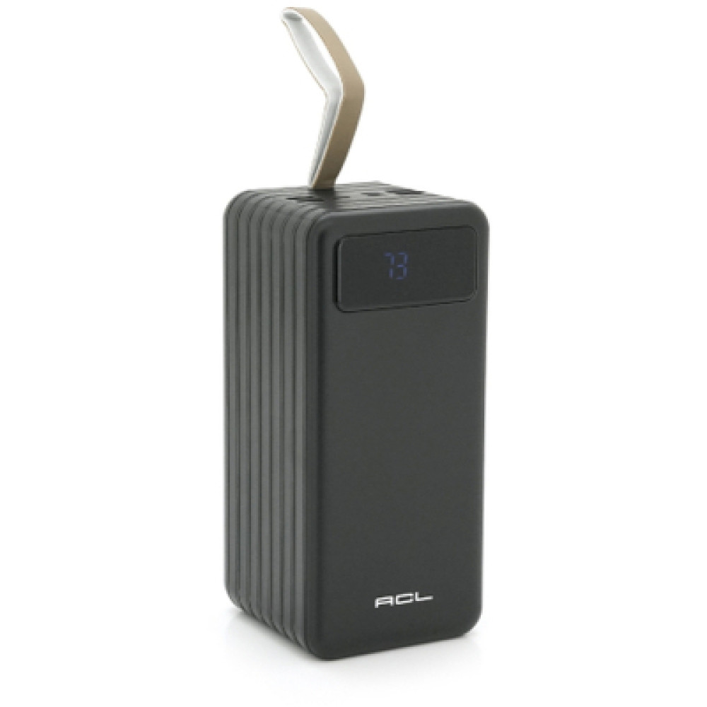 Батарея універсальна ACL 80000mAh, 4xUSB, 4 кабеля(USB/Micro/Type-C/Lighting), 1,4кг, Black (PW-94)