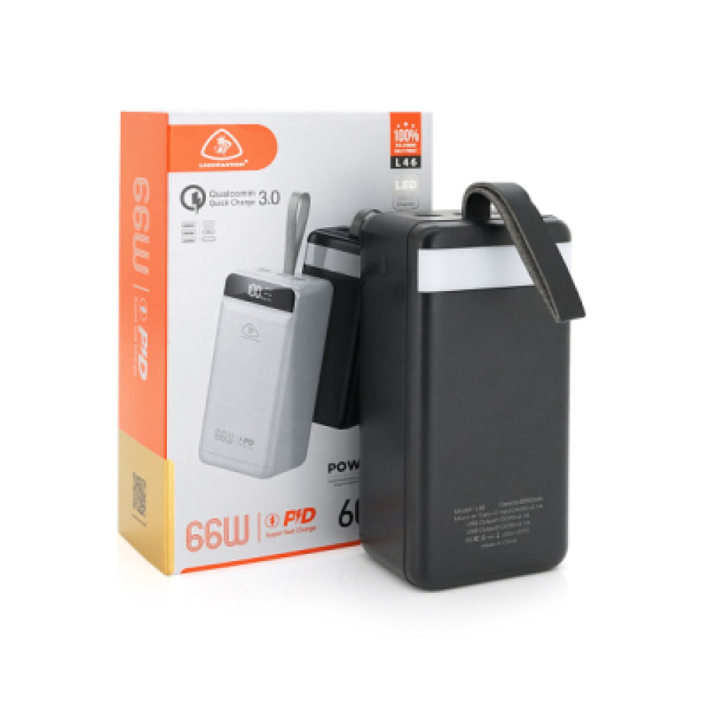 Батарея універсальна LIONPATTON 60000mAh, QC3.0, MicroUSB, Type-C, Lighting, USB, Black (L46 / 34004)
