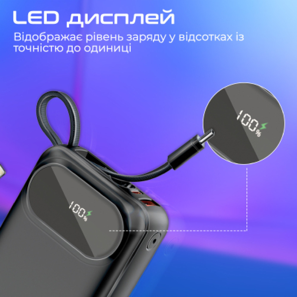 Батарея універсальна Promate 20000mAh PD/35W (powerpod-20.black)