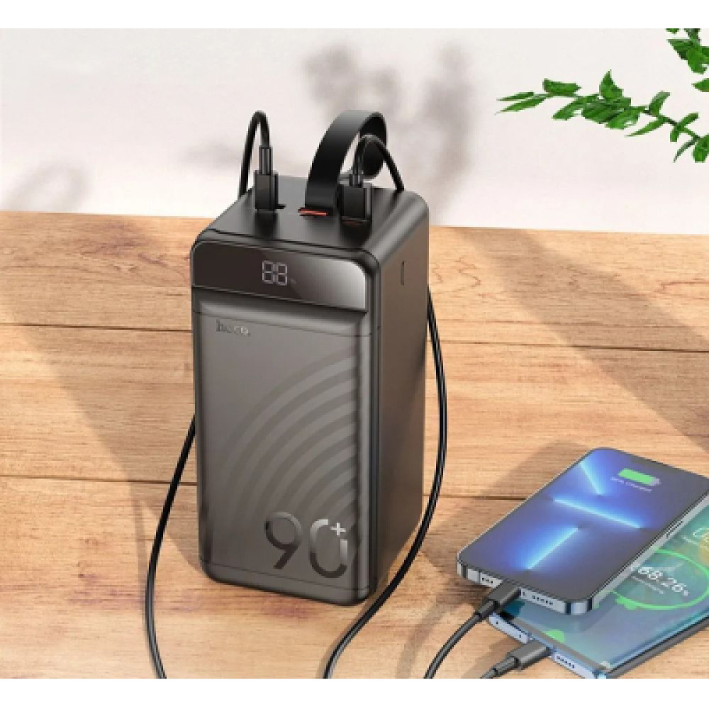 Батарея універсальна HOCO 90000mAh Element PD/20W, QC/FCP/SCP/AFC/22.5W, LCD, LED Lamp Black (J123D / 714778)
