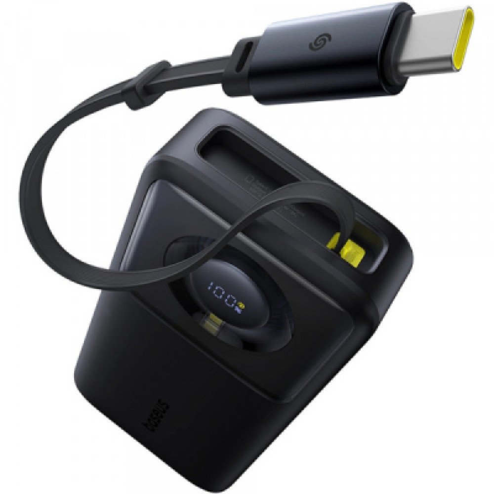 Батарея універсальна Baseus 20000mAh Free2Pull 65W PD, built-in USB-C cable, Black (P10073700123-00)