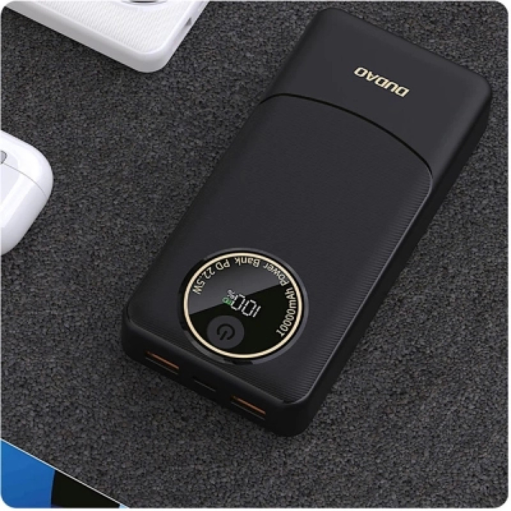 Батарея універсальна Dudao K12Pro 20000mAh PD/22.5W, USB-A, USB-C, Black (6976625333899)
