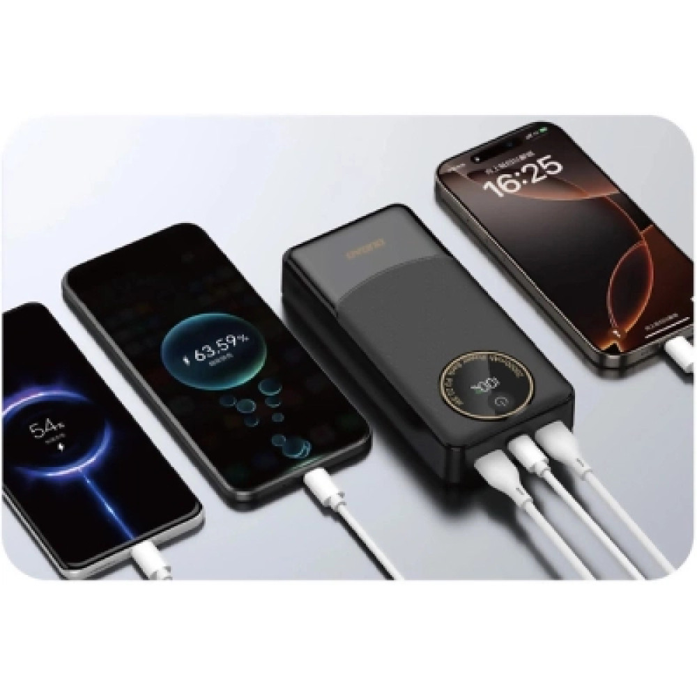 Батарея універсальна Dudao K12Pro 20000mAh PD/22.5W, USB-A, USB-C, Black (6976625333899)