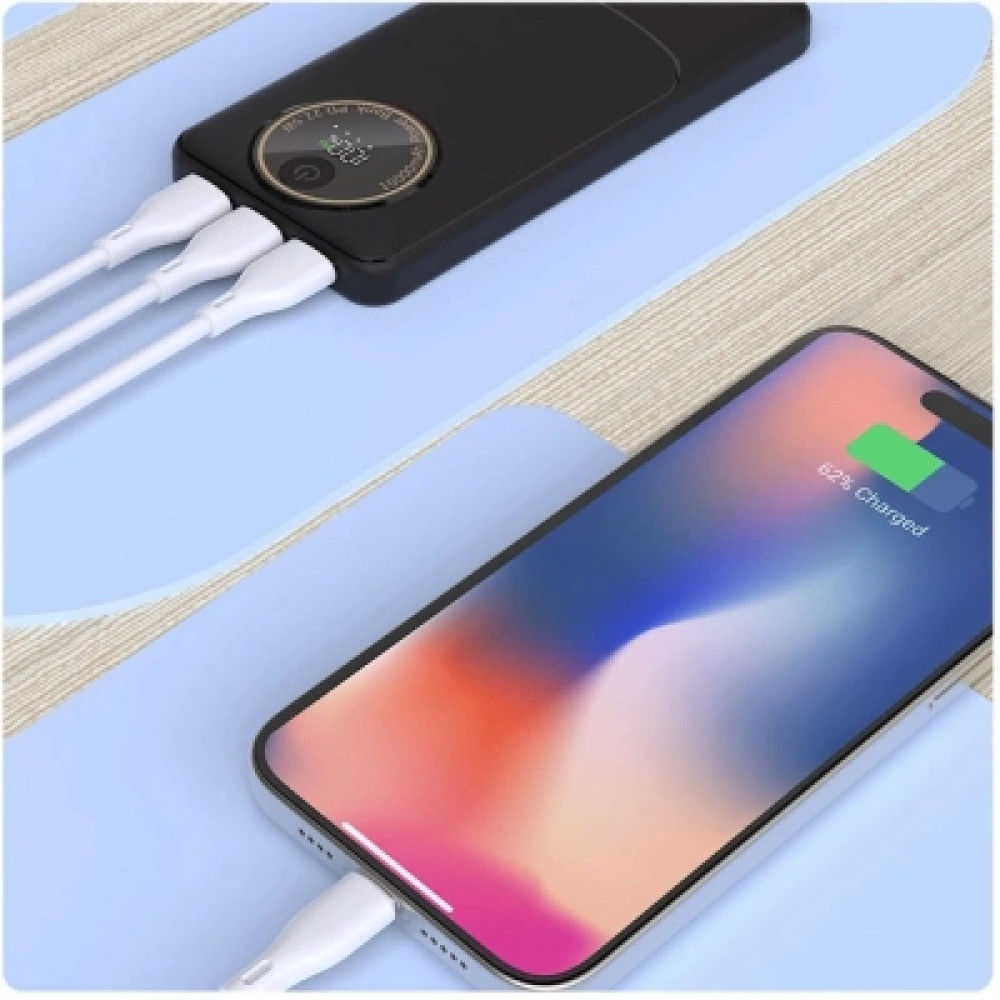 Батарея універсальна Dudao K12Pro 20000mAh PD/22.5W, USB-A, USB-C, Black (6976625333899)