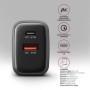 Зарядний пристрій AXAGON 1xUSB-C PD67W + 1xUSB QC4+ PPS gray (ACU-PQ67)
