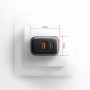 Зарядний пристрій AXAGON 1xUSB-C PD67W + 1xUSB QC4+ PPS gray (ACU-PQ67)