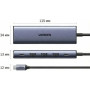 Концентратор Ugreen USB-C 5-in-1 3xUSB-A + 1xUSB-C PD100W + DisplayPort 4K60Hz black (75642)