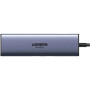 Концентратор Ugreen USB-C 6-in-1 2xUSB-A + 1xUSB-C PD100W + DisplayPort 4K60Hz + 1xRJ45 1000Mbps black (75643)
