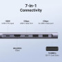 Концентратор Ugreen USB-C 7-in-1 2xUSB 3.0 + USB-C PD100W + HDMI 4K30Hz + SD/TF black (15214)