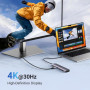 Концентратор Ugreen USB-C 7-in-1 2xUSB 3.0 + USB-C PD100W + HDMI 4K30Hz + SD/TF black (15214)
