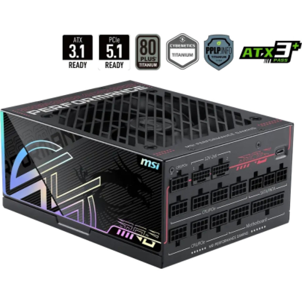 Блок живлення MSI 1300W (MPG Ai1300TS PCIE5)