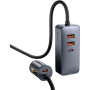 Зарядний пристрій Baseus 2xUSB-C + 2xUSB 120W + extension cord gray (CCBT-A0G)