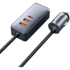 Зарядний пристрій Baseus 2xUSB-C + 2xUSB 120W + extension cord gray (CCBT-A0G)