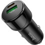 Зарядний пристрій HOCO 1xUSB-C PD20W + 1xUSB QC3.0 car adapter Z42 black (6931474742544)
