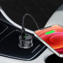 Зарядний пристрій HOCO 1xUSB-C PD20W + 1xUSB QC3.0 car adapter Z42 black (6931474742544)