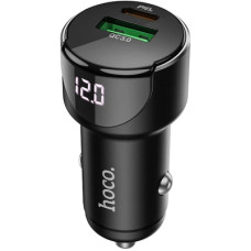 Зарядний пристрій HOCO 1xUSB-C PD20W + 1xUSB QC3.0 car adapter Z42 black (6931474742544)