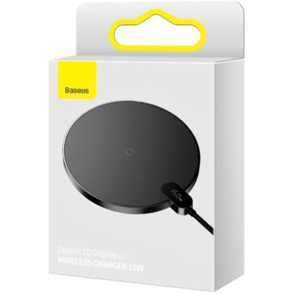 Зарядний пристрій Baseus Wireless Qi 15W + cable USB-C 1.5m (CCED000001)