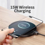 Зарядний пристрій Baseus Wireless Qi 15W + cable USB-C 1.5m (CCED000001)