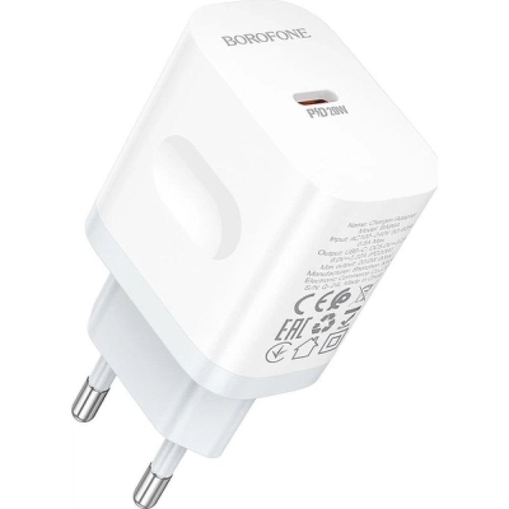 Зарядний пристрій BOROFONE BA99A USB-C PD20W white (6941991121357)