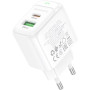 Зарядний пристрій BOROFONE BAS44A 1xUSB-C PD20W + 1xUSB QC3.0 white (6941991113840)