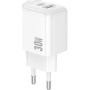 Зарядний пристрій BOROFONE BAS45A 1xUSB-C PD30W + 1xUSB QC3.0 white (6941991113871)