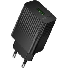 Зарядний пристрій BOROFONE BAS72A USB QC3.0 18W black (6941991122637)