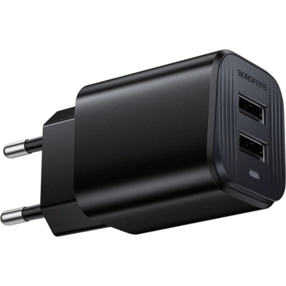 Зарядний пристрій BOROFONE BAS81A 2xUSB 10.5W black (6941991126628)