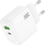 Зарядний пристрій HOCO CS55A 1xUSB-C PD30W + 1xUSB QC3.0 white (6942007631549)